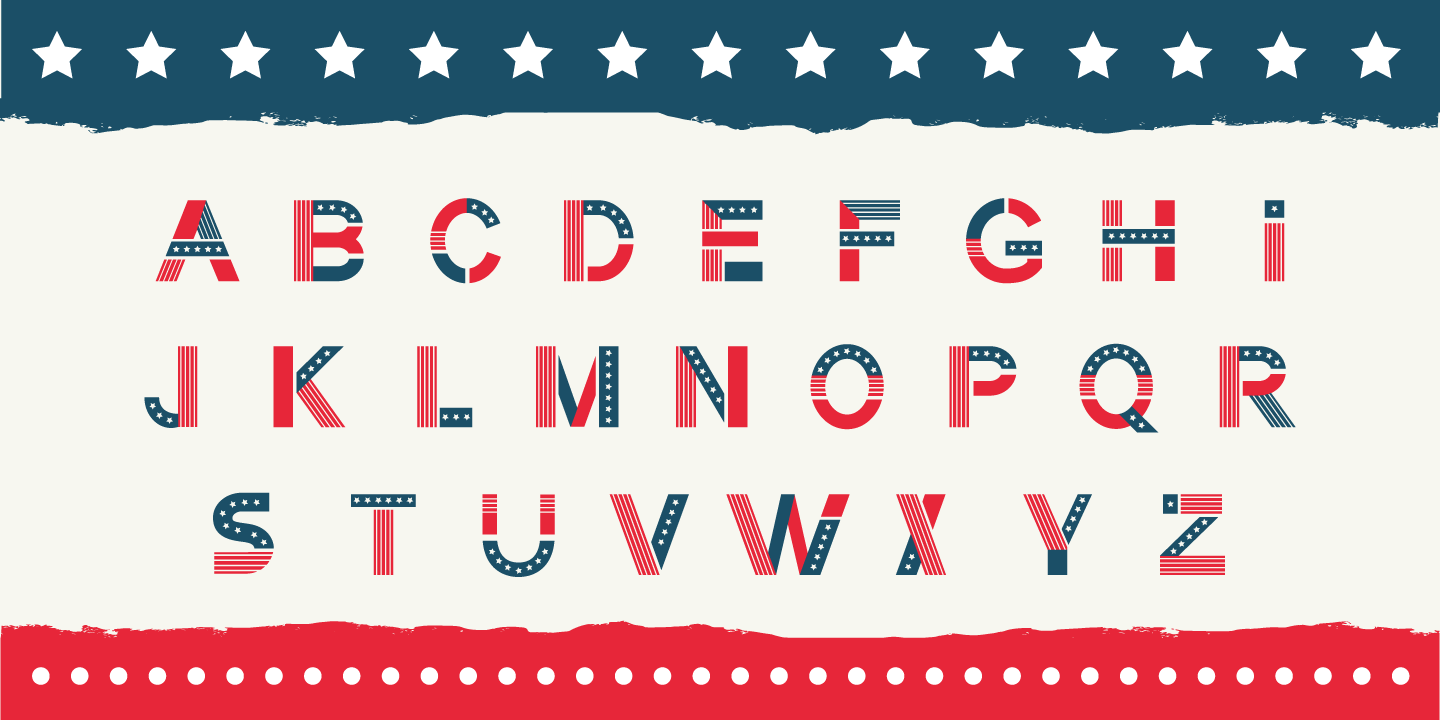America Regular Font preview